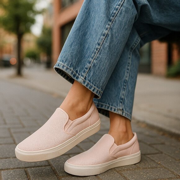 Madewell Shoes - GREATS BROOKLYN The Wooster Pink Leather Slip On Sneakers 10 40 MADE IN ITALY